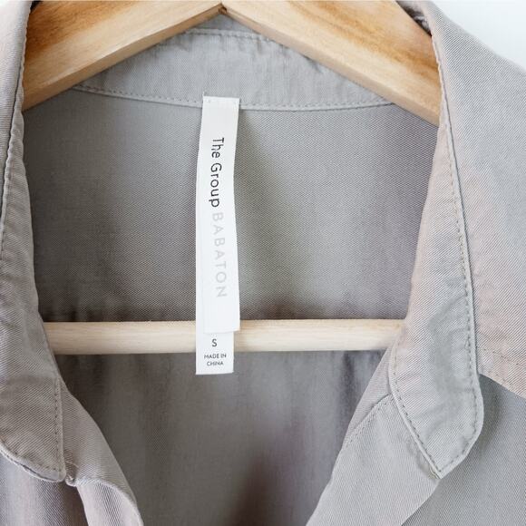 The Group Babaton SZ S Utility Button-Up Shirt Tan - Picture 4 of 8